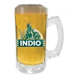 Tarro de vidrio sublimable, tipo cervecero. Para obtener mejores resultado al llevar a cabo la sublimación se recomienda hacerl