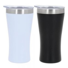 Tequilero de doble pared de acero inoxidable, insulado al vacío, con acabado plastic painting y tapa.