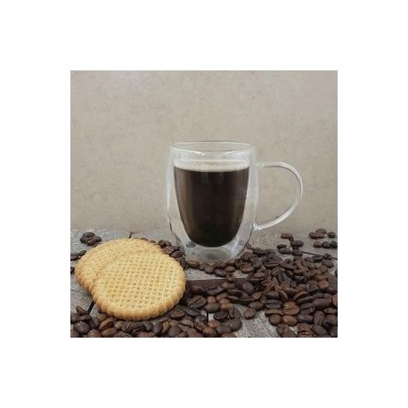 Taza de vidrio doble pared.