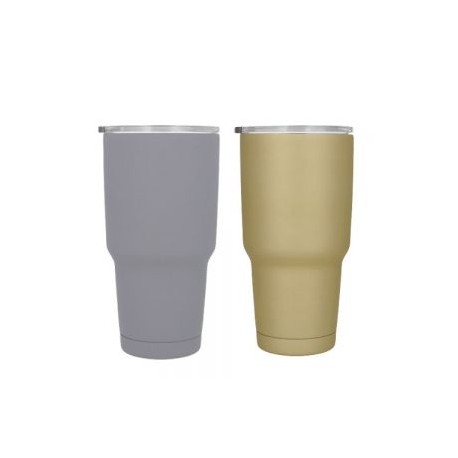 Termo de alta tecnología, con acabado rubber, doble pared de acero inoxidable que mantiene tus bebidas calientes y frías por má