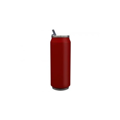 TERMO ACERO LATA FORO 500ML ROJO MATE