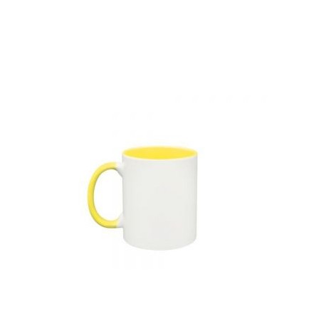 TAZA INTERIOR CON ASA COLORES AMARILLO