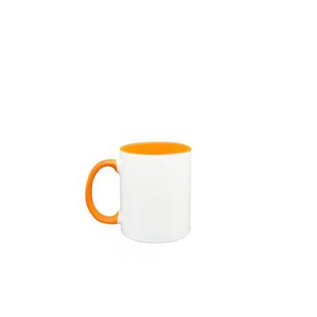 TAZA INTERIOR CON ASA COLORES NARANJA