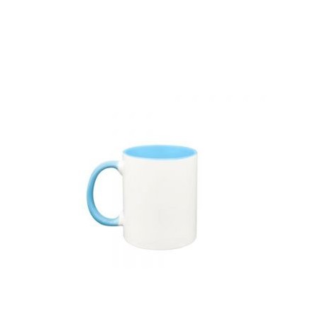 TAZA INTERIOR CON ASA COLORES AZUL CLARO