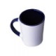 TAZA CONICA 12OZ INTERIO Y ASA COLORES AZUL COBALTO