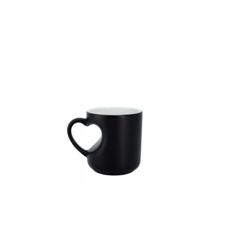 TAZA CORAZON 10OZ MAGICA NEGRO