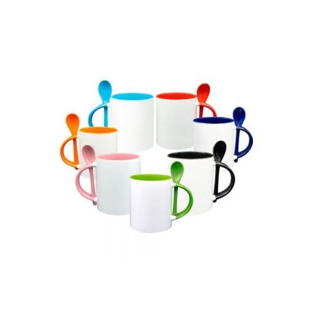 TAZA CUCHARA 11OZ INTERIRO COLOR VERDE