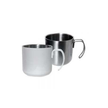 TAZA ACERO PREMIUM 450ML PLATA