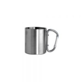 TAZA ACERO CON ASA GANCHO 300ML PLATA