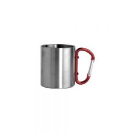 TAZA ACERO CON ASA GANCHO 300ML ROJO