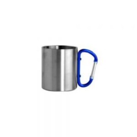 TAZA ACERO CON ASA GANCHO 300ML AZUL