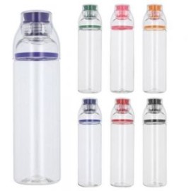 Cilindro de plástico con chupón de silicón y tapa que sirve como vaso. El envío de este material se hace por separado de base y