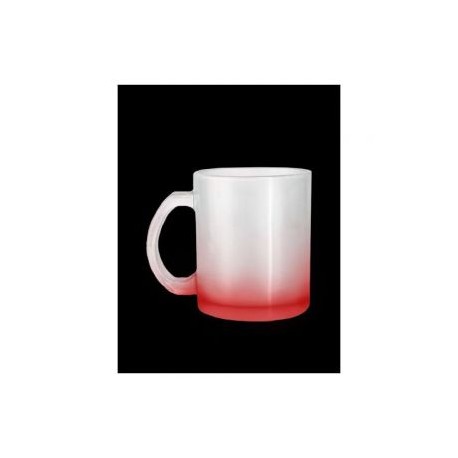 TAZA CRISTAL 10OZ COLORES ROJO