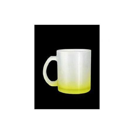 TAZA CRISTAL 10OZ COLORES AMARILLO