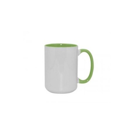 TAZA BICOLOR 15OZ VERDE CLARO