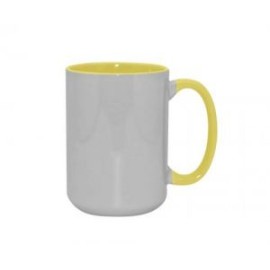 TAZA BICOLOR 15OZ AMARILLO