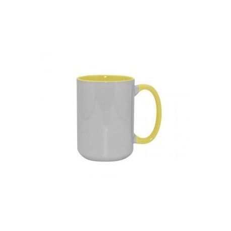 TAZA BICOLOR 15OZ AMARILLO