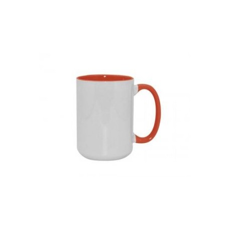 TAZA BICOLOR 15OZ NARANJA