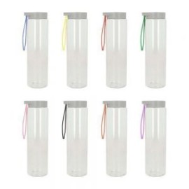 Cilindro de plástico de una pared con tapa enroscable y cinta de silicón. (El envío de este material se hace por separado de ba