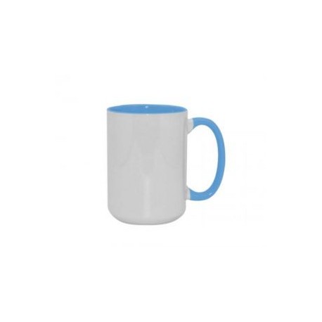 TAZA BICOLOR 15OZ AZUL CIELO