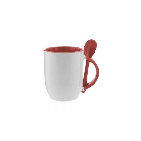 TAZA CUCHARA 11OZ MAGICA ROJO