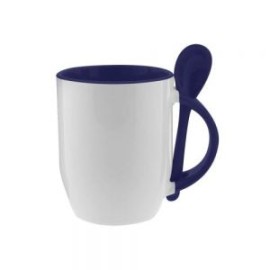 TAZA CUCHARA 11OZ MAGICA AZUL COBALTO