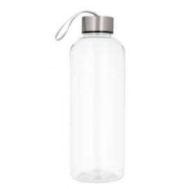 Cilindro de plástico, con tapa enroscable y correa de poliéster.