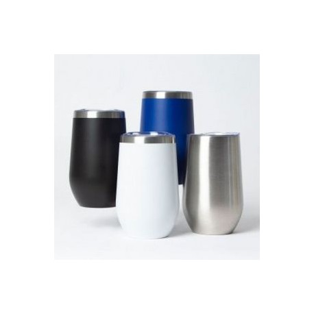 Termo de acero inoxidable de doble pared insulada al vacío para mantener las bebidas frías o calientes por más horas. Tapa anti