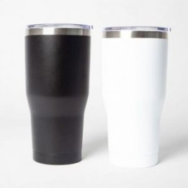 Termo de acero inoxidable de doble pared insulada al vacío para mantener las bebidas frías o calientes por más horas. Terminado