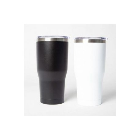 Termo de acero inoxidable de doble pared insulada al vacío para mantener las bebidas frías o calientes por más horas. Terminado