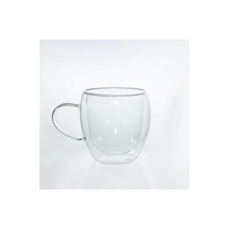 Taza de cristal doble pared de 250 ml. Mod. Jena