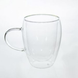 Taza de cristal doble pared de 350 ml. Mod. Laas