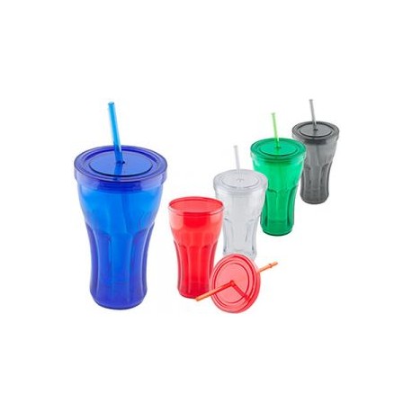 VASO DOBLE PARED CON POPOTE DE 500 ML ZODA VAP3558