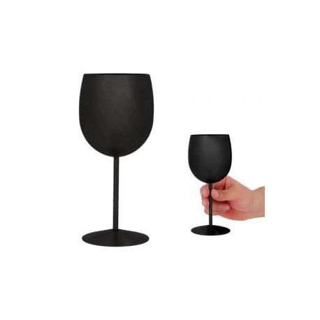 Copa de vino de acero inoxidable de una capa.